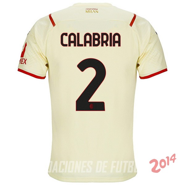 NO.2 Calabria De Camiseta Del AC Milan Segunda 2021/2022