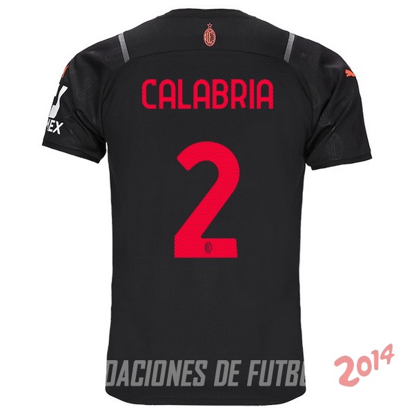 NO.2 Calabria De Camiseta Del AC Milan Tercera 2021/2022