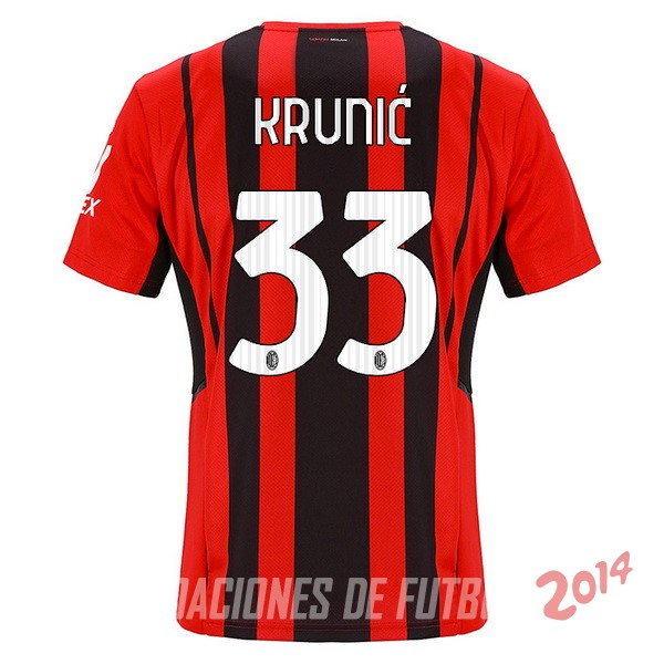 NO.33 Krunic De Camiseta Del AC Milan Primera 2021/2022