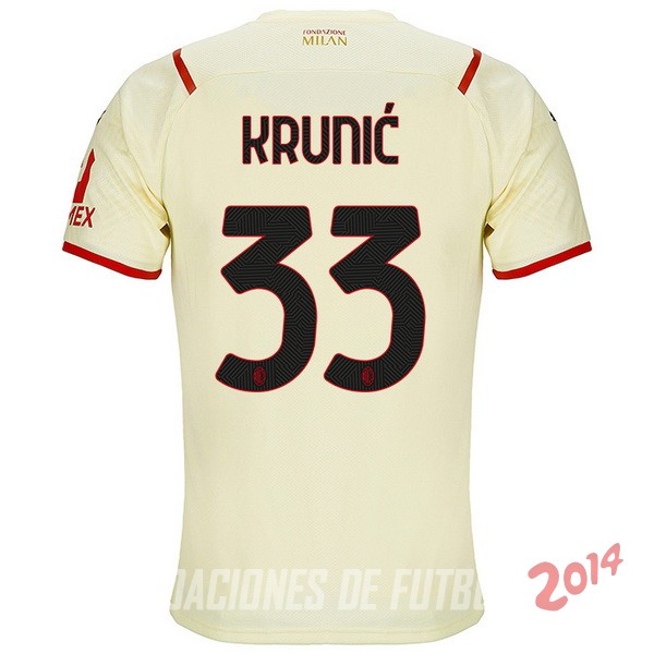 NO.33 Krunic De Camiseta Del AC Milan Segunda 2021/2022