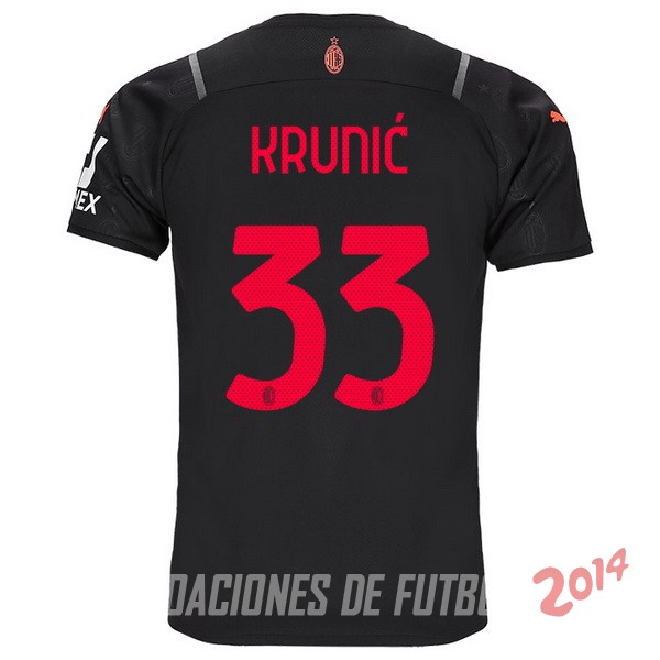NO.33 Krunic De Camiseta Del AC Milan Tercera 2021/2022