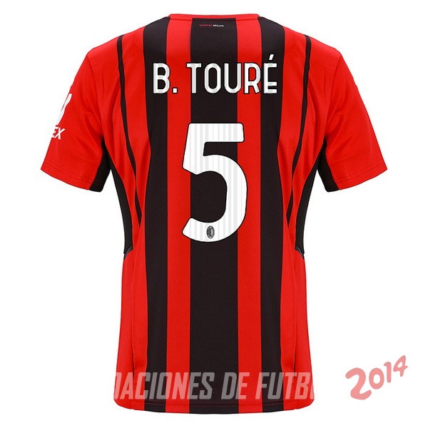 NO.5 B.Touré De Camiseta Del AC Milan Primera 2021/2022