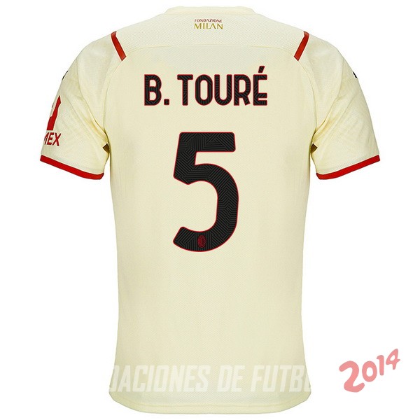 NO.5 B.Touré De Camiseta Del AC Milan Segunda 2021/2022