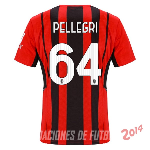 NO.64 Pellegri De Camiseta Del AC Milan Primera 2021/2022