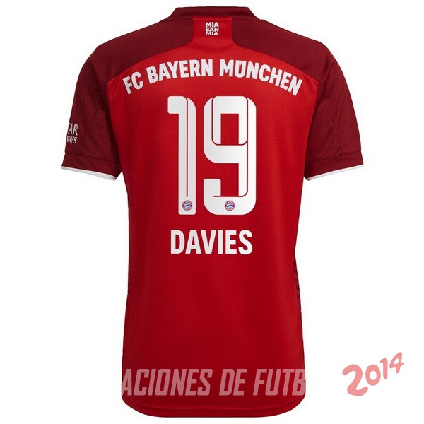 NO.19 Davies De Camiseta Del Bayern Munich Primera 2021/2022