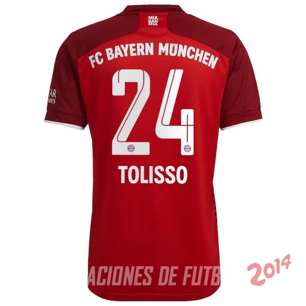 NO.24 Tolisso De Camiseta Del Bayern Munich Primera 2021/2022