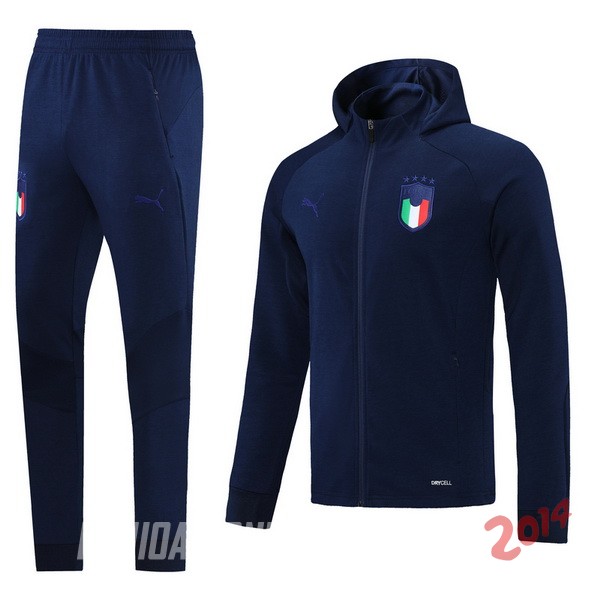 Chandal Con Capucha Italia Azul Marino 2021/2022