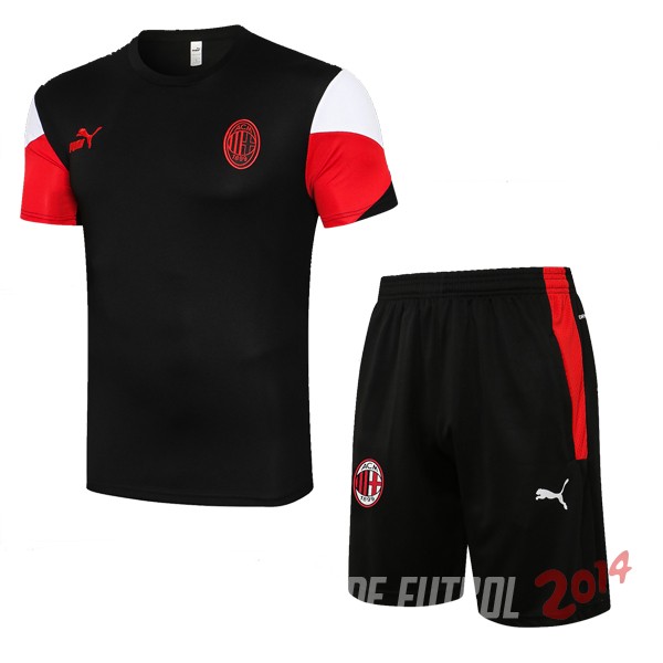 Entrenamiento AC Milan Conjunto Completo 2021/2022 I Negro Rojo Blanco
