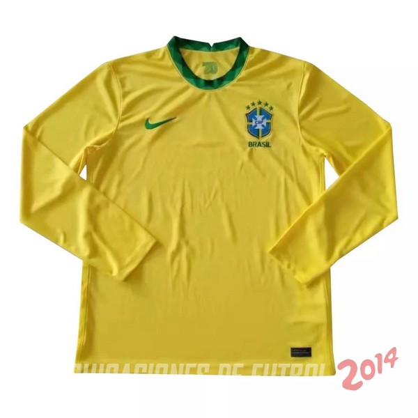 Tailandia Camiseta Del Brasil Manga Larga Primera 2021