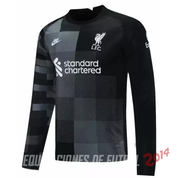 Camiseta Del Liverpool Manga Larga Portero Equipacion 2021/2022 Negro