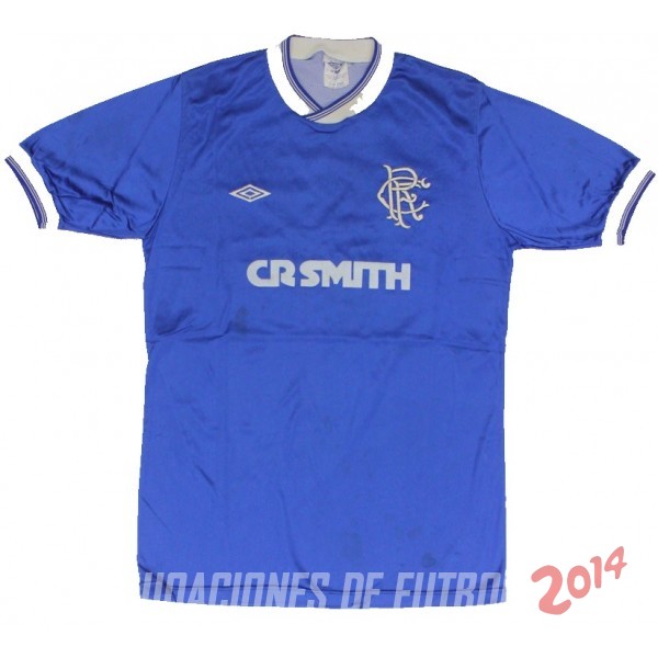 Retro Camiseta De Glasgow Rangers de la Seleccion Primera 1984/1987