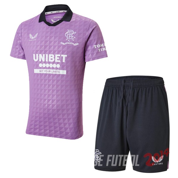 Camiseta Del Conjunto Completo Hombre Glasgow Rangers Tercera Equipacion 2021/2022