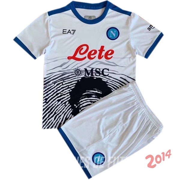 Camiseta Del Conjunto Completo Napoli Nino Edición Conmemorativa 2021/2022 Blanco