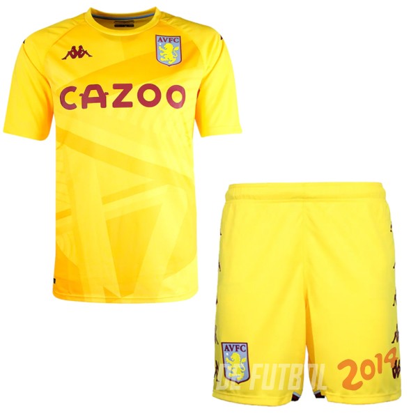 Camiseta Del Conjunto Completo Hombre Aston Villa Portero Equipacion 2021/2022 Amarillo