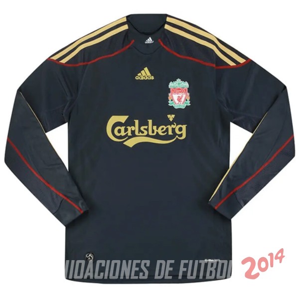 Retro Camiseta De Liverpool de la Seleccion Primera Manga Larga 2009/2010 Gris