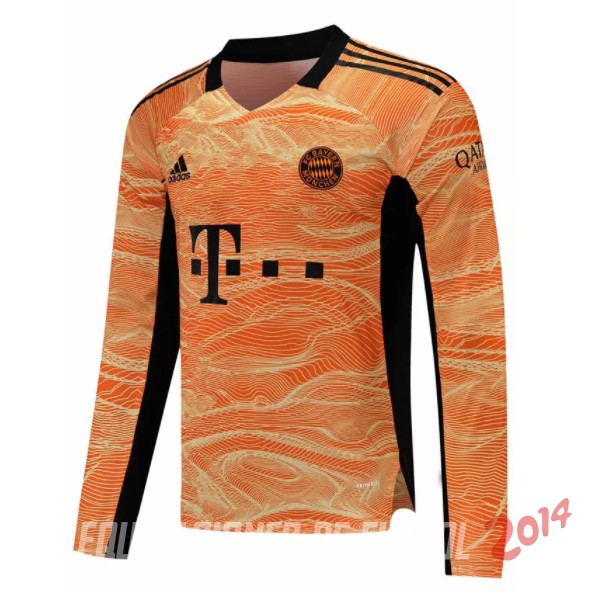 Camiseta Del Bayern Múnich Manga Larga Portero 2021/2022 Naranja