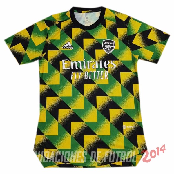 Camiseta Del Arsenal Antes del Juego 2022/2023 Amarillo