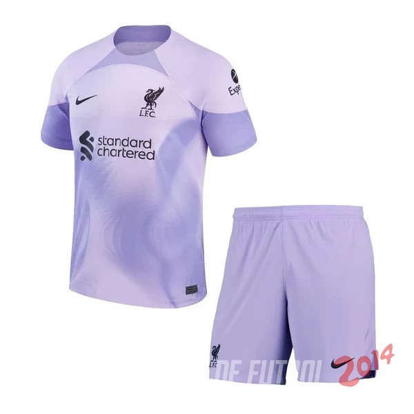 Camiseta Del Conjunto Completo Hombre Liverpool 2022/2023 Purpura