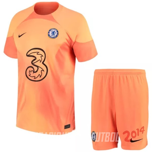 Camiseta Del Chelsea Portero Conjunto Completo Hombre 2022/2023 Naranja