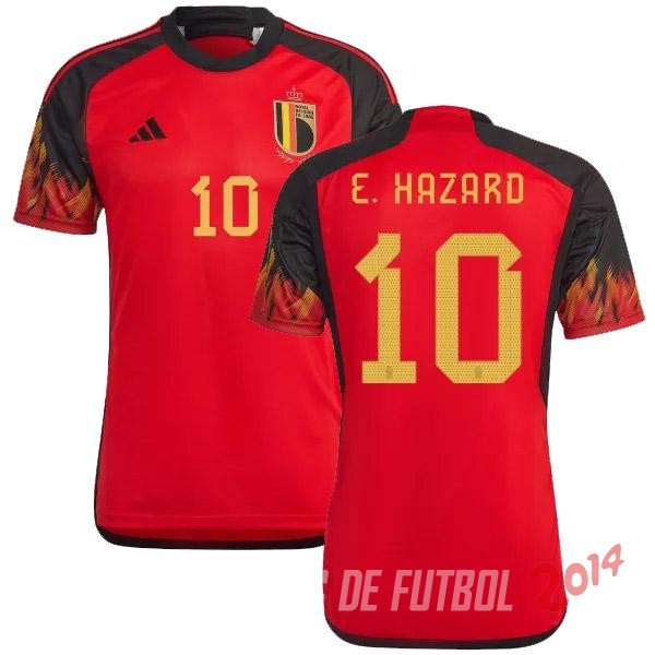 NO.10 E.Hazard Camiseta De Belgica de la Seleccion Primera Copa del mundo 2022