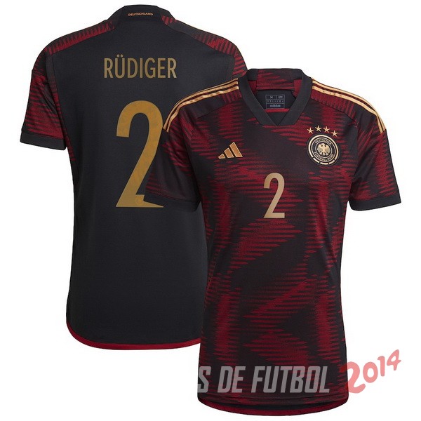 NO.2 Rüdiger Camiseta De Alemania Seconda Copa del mundo 2022