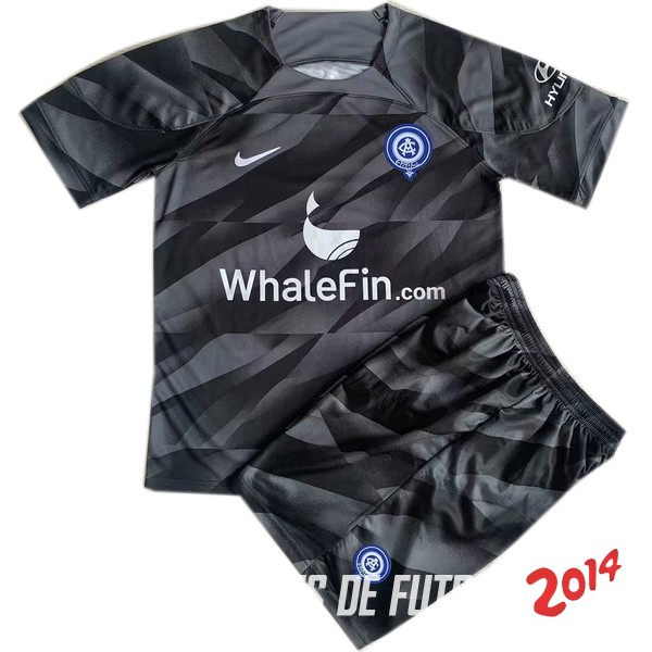 Camiseta Del Conjunto Completo Atletico Madrid Nino Portero 2023/2024 Negro