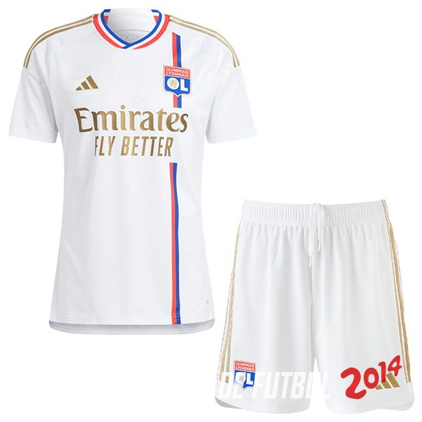 Camiseta Del Conjunto Completo Lyon Nino Primera 2023/2024