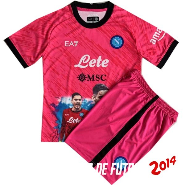 Camiseta Del Conjunto Completo Hombre Napoli Especial 2023/2024 Rosa