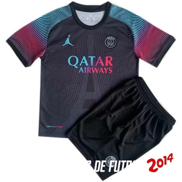 Camiseta Del Conjunto Completo Hombre Paris Saint Germain Especial Purpura Negro 2023/2024