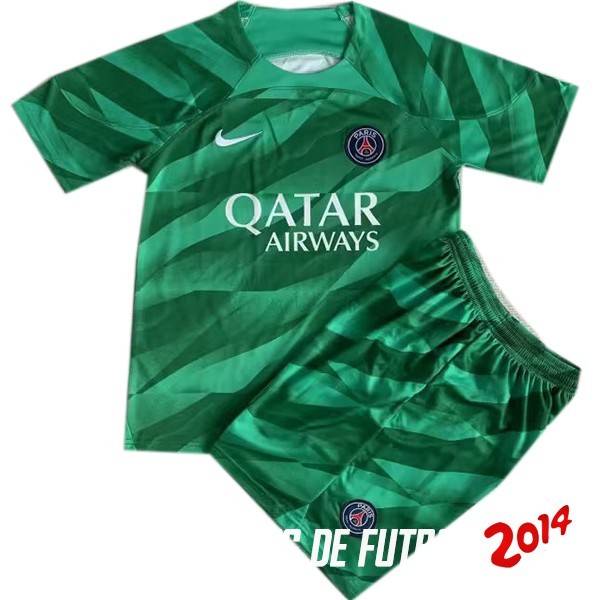 Camiseta Del Conjunto Completo Hombre Paris Saint Germain Portero 2023/2024 Verde