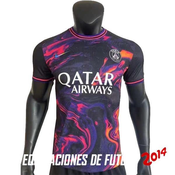 Tailandia Jugadores Camiseta Del Paris Saint Germain Previo-al-partido Purpura Negro 2023/2024