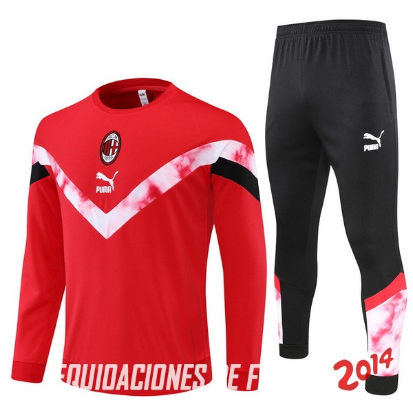 Chandal Conjunto Completo Ninos AC Milan Rojo Negro 2022-2023