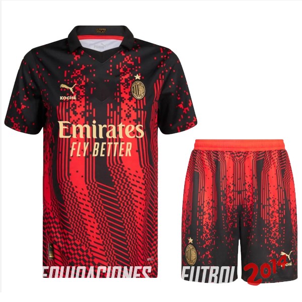 Camiseta Del AC Milan Nino Cuarta 2023/2024