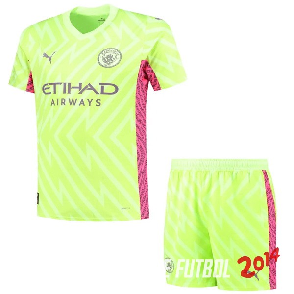 Camiseta Del Conjunto Completo Hombre Manchester City Portero 2023/2024 Amarillo