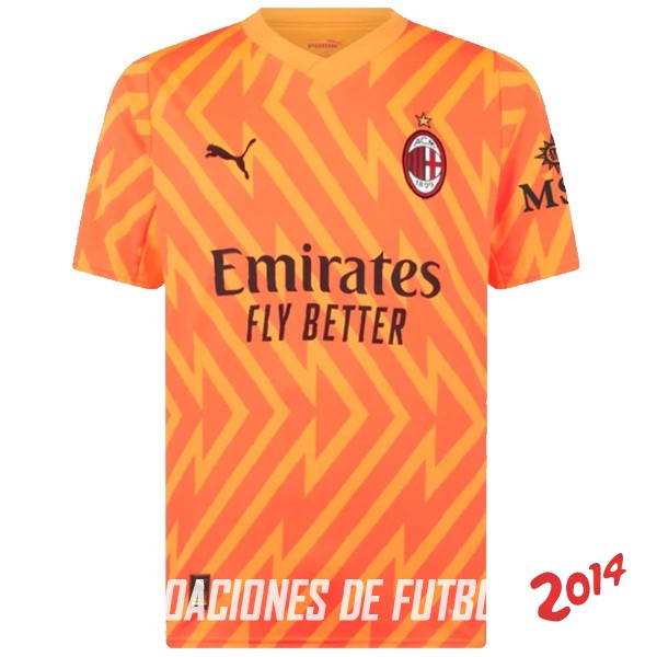 Tailandia Camiseta Del AC Milan Portero 2023/2024 Naranja