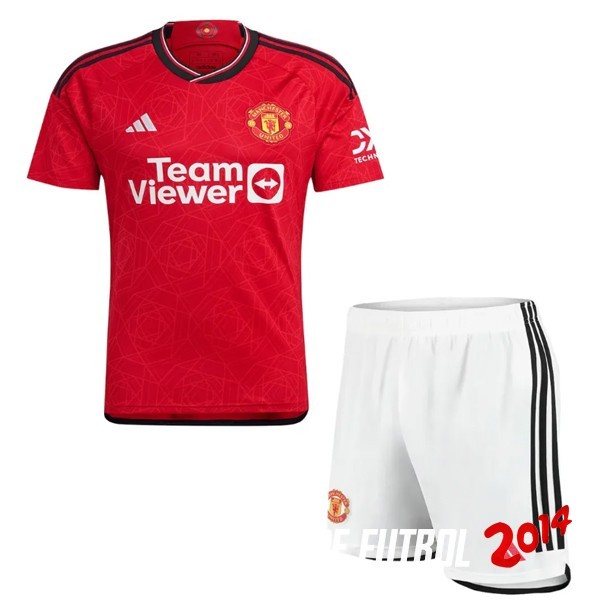 Camiseta Del Conjunto Completo Hombre Manchester United Primera 2023/2024