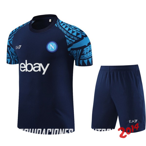 Camiseta Del Conjunto Completo Napoli Nino Entrenamiento 2023/2024 Azul