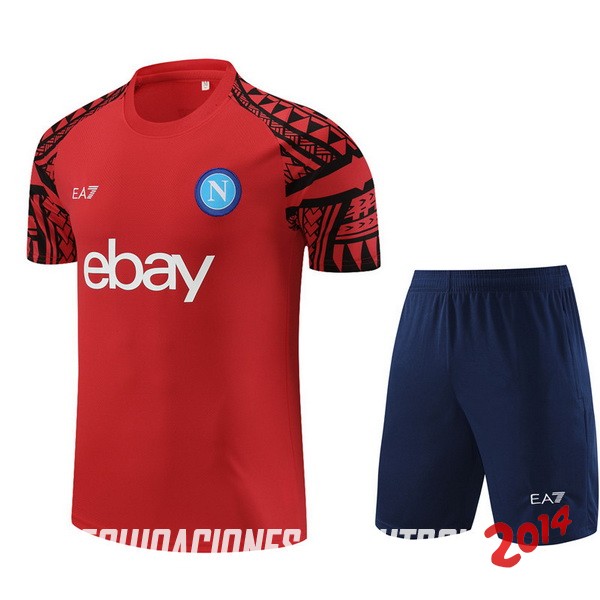 Camiseta Del Conjunto Completo Napoli Nino Entrenamiento 2023/2024 Rojo