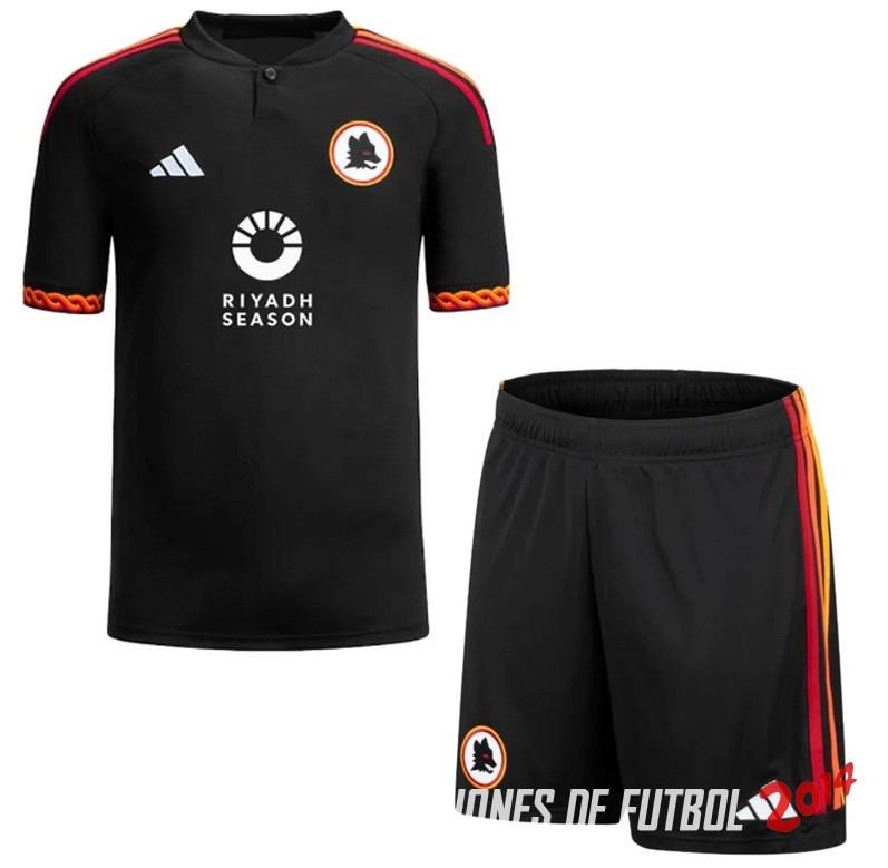 Camiseta Del Conjunto Completo AS Roma Ninos Tercera 2023/2024