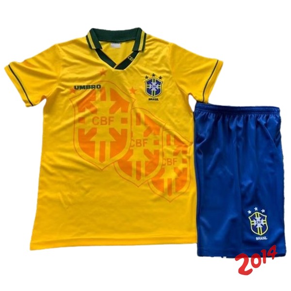 Camiseta Del Brasil Retro Nino Primera 1994