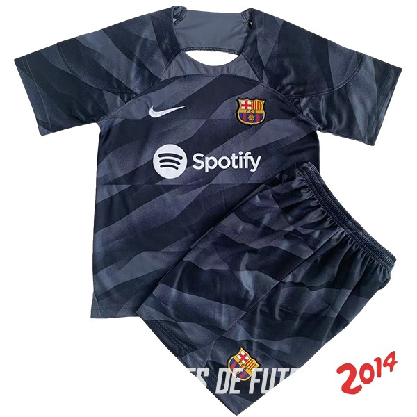 Camiseta Del Conjunto Completo Hombre Barcelona Portero 2023/2024 Negro