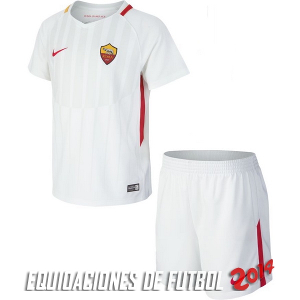 Camiseta Del Conjunto Completo AS Roma Ninos Segunda 2017/2018