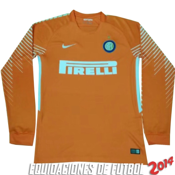 Camiseta Del Inter Milan Manga Larga Naranja 2017/2018