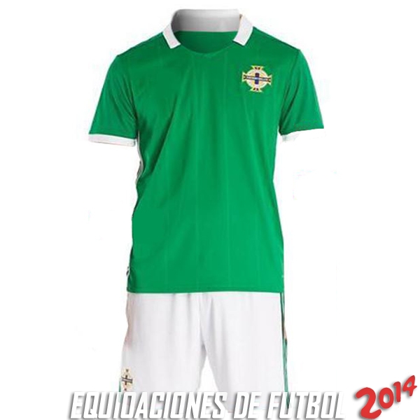 Camiseta Del Conjunto Completo Irlanda Del Norte Nino Primera Equipacion 2018