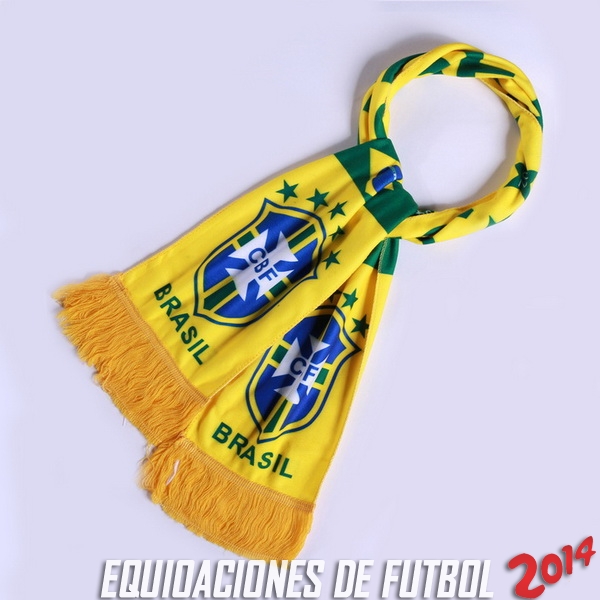 Bufanda Futbol Brasil Tejidas Amarillo 2018