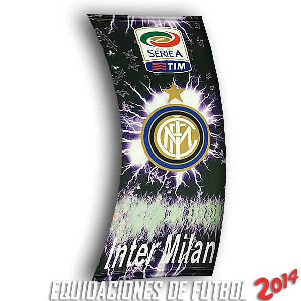 Futbol Bandera de Inter Milan 2018 Negro