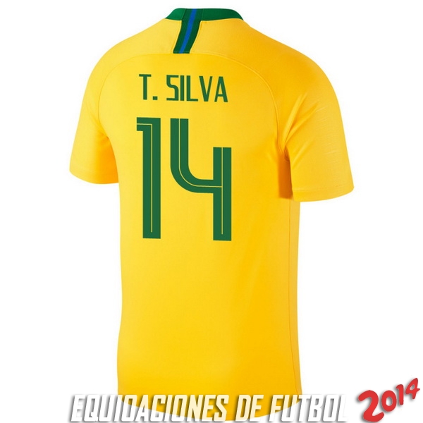 T.Silva Camiseta De Brasil de la Seleccion Primera 2018