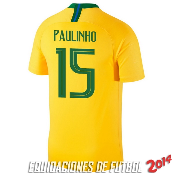 Paulinho Camiseta De Brasil de la Seleccion Primera 2018