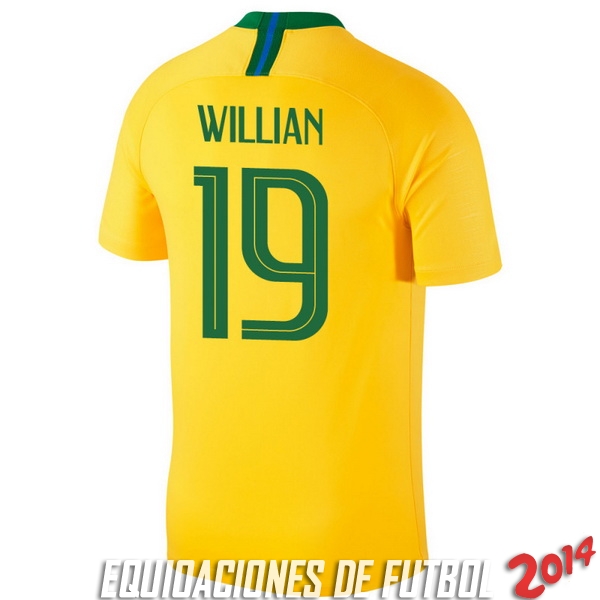 Willian Camiseta De Brasil de la Seleccion Primera 2018