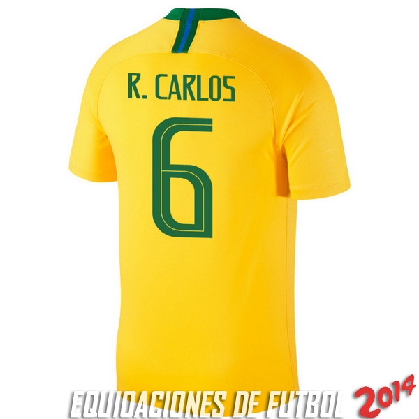 R.Carlos Camiseta De Brasil de la Seleccion Primera 2018